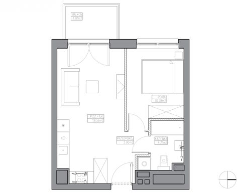 Plan 2 pok. 38m²
