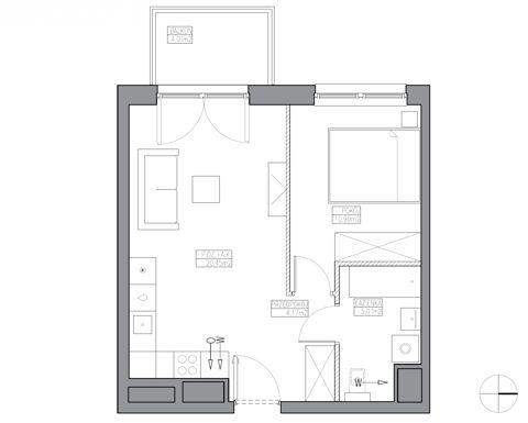 Plan 2 pok. 41m²