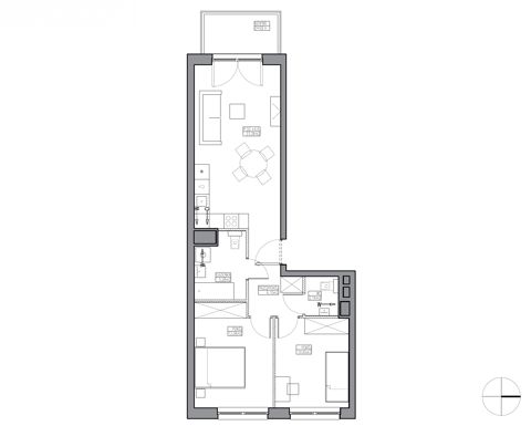 Plan 3 pok. 61m²
