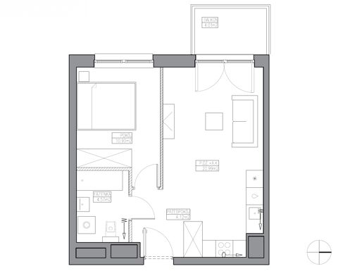 Plan 2 pok. 41m²
