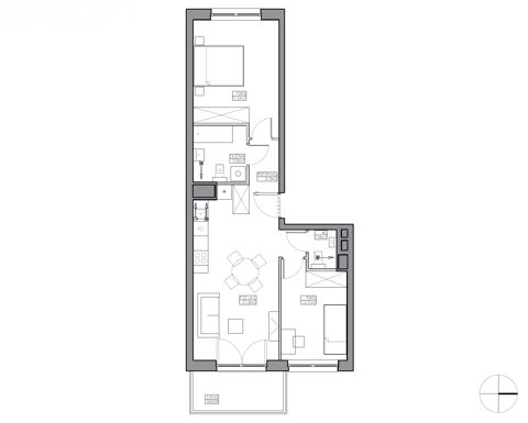 Plan 3 pok. 61m²