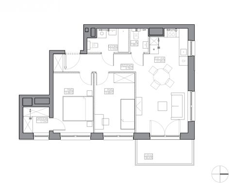 Plan 3 pok. 60m²