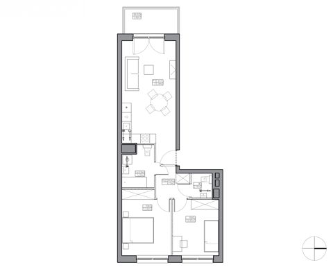 Plan 3 pok. 61m²