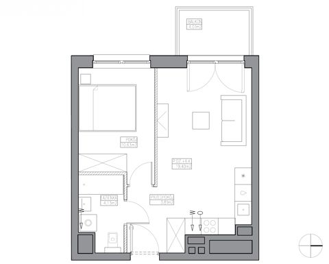 Plan 2 pok. 38m²