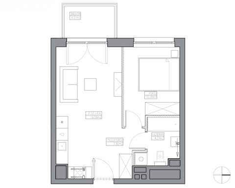 Plan 2 pok. 38m²