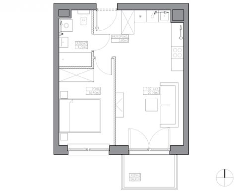 Plan 2 pok. 40m²