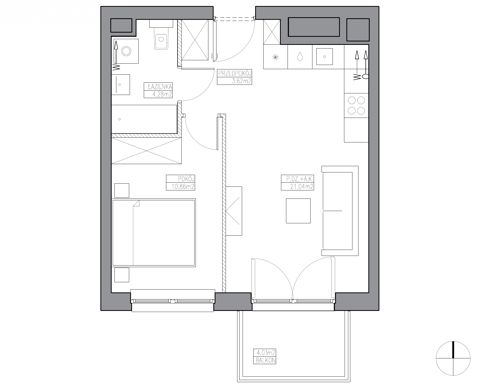 Plan 2 pok. 40m²