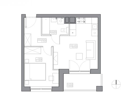 Plan 2 pok. 39m²