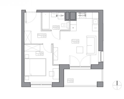 Plan 2 pok. 39m²
