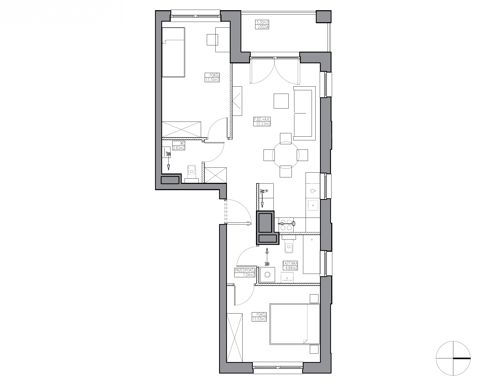 Plan 3 pok. 62m²