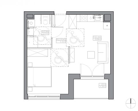 Plan 1 pok. 40m²