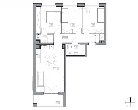 Plan 4 pok. 80m²