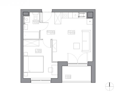 Plan 2 pok. 40m²