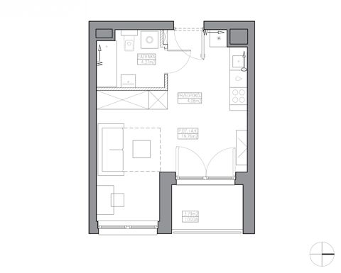 Plan 1 pok. 28m²