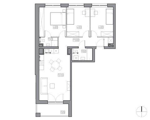 Plan 4 pok. 80m²