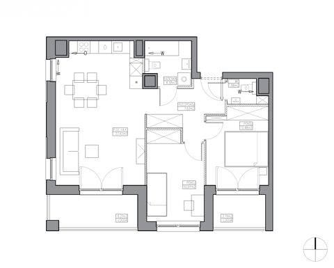 Plan 3 pok. 63m²