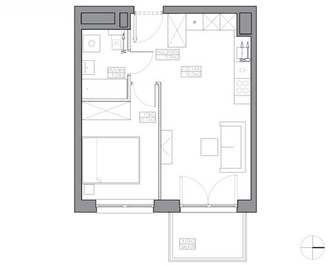 Plan 2 pok. 38m²