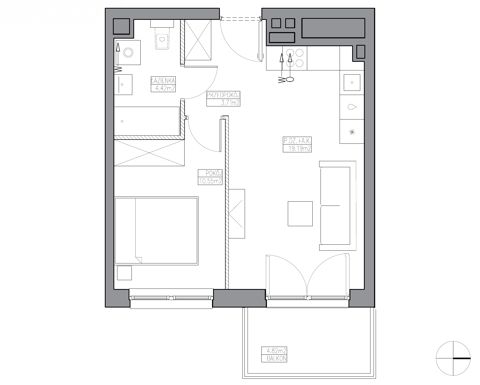 Plan 2 pok. 38m²