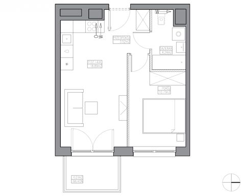 Plan 2 pok. 37m²