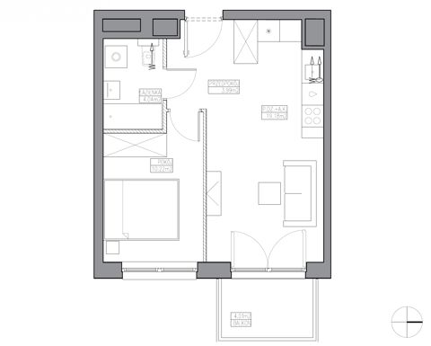 Plan 2 pok. 37m²