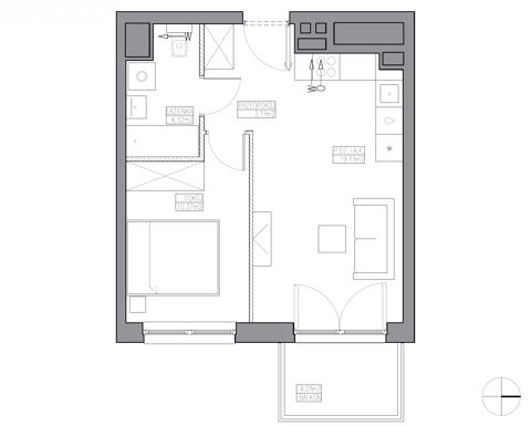 Plan 2 pok. 38m²