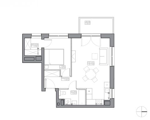 Plan 2 pok. 47m²