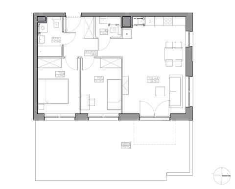 Plan 3 pok. 61m²