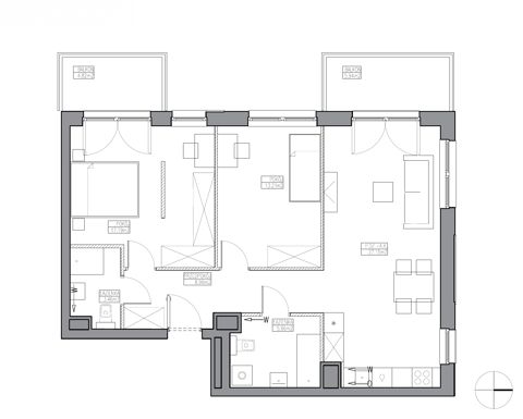 Plan 3 pok. 76m²