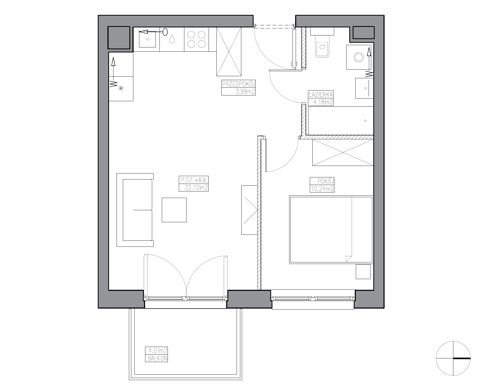 Plan 2 pok. 41m²