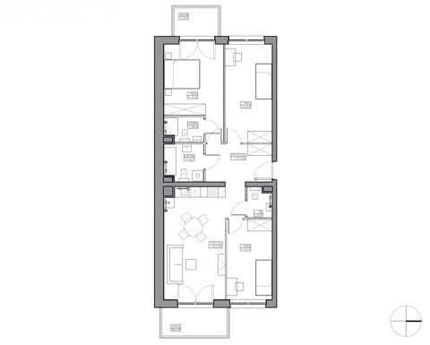 Plan 4 pok. 85m²