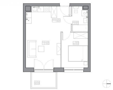 Plan 2 pok. 41m²