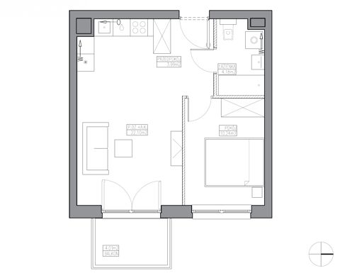 Plan 2 pok. 41m²
