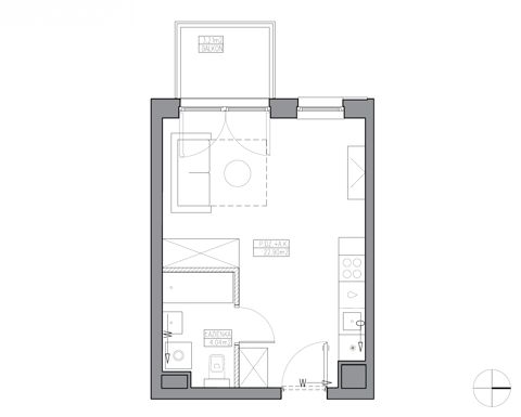 Plan 1 pok. 27m²