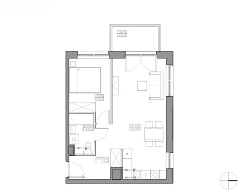 Plan 2 pok. 48m²