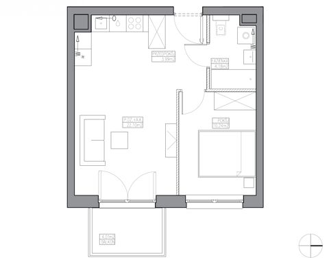 Plan 2 pok. 41m²
