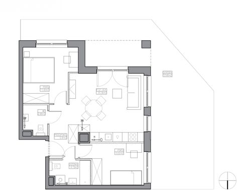 Plan 3 pok. 55m²
