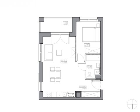 Plan 2 pok. 47m²