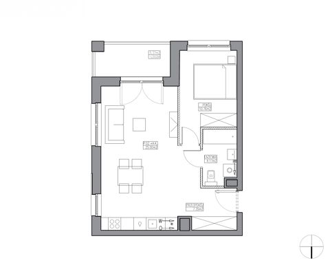 Plan 2 pok. 47m²