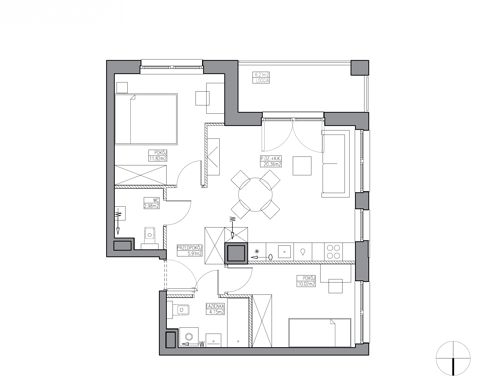 Plan 3 pok. 55m²