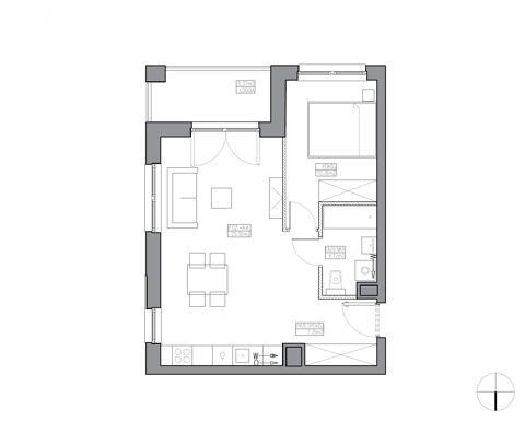 Plan 2 pok. 47m²