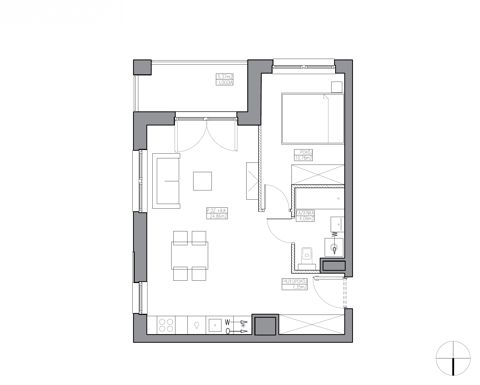 Plan 2 pok. 47m²