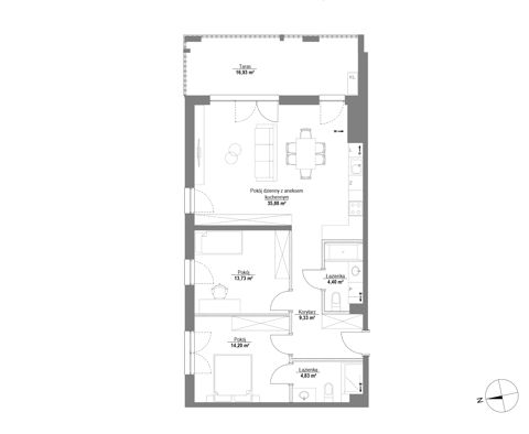 Plan 3 pok. 82m²