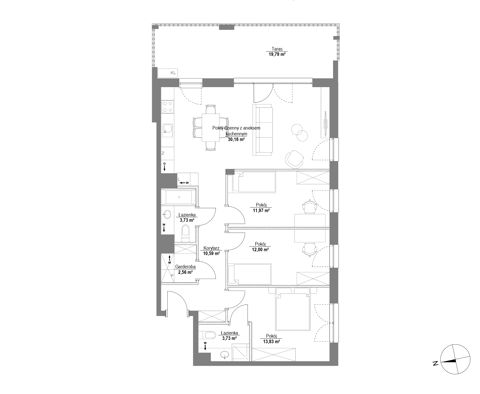 Plan 4 pok. 89m²