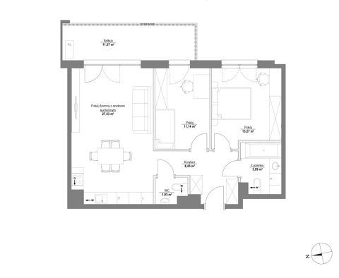 Plan 3 pok. 67m²