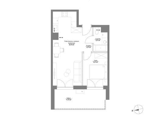 Plan 2 pok. 41m²