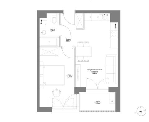 Plan 2 pok. 40m²