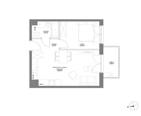 Plan 2 pok. 41m²