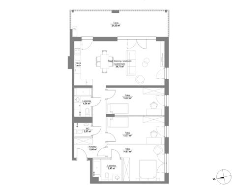 Plan 4 pok. 101m²