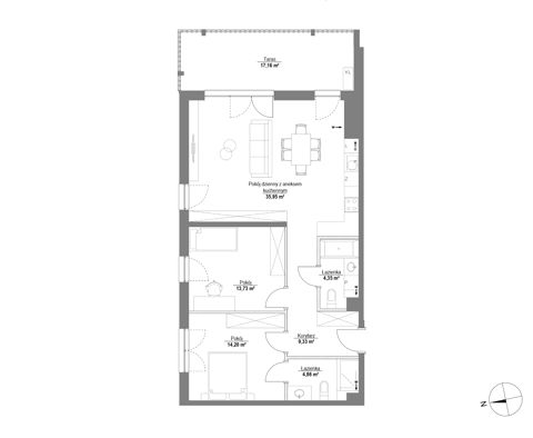 Plan 3 pok. 82m²
