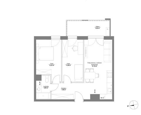 Plan 3 pok. 56m²